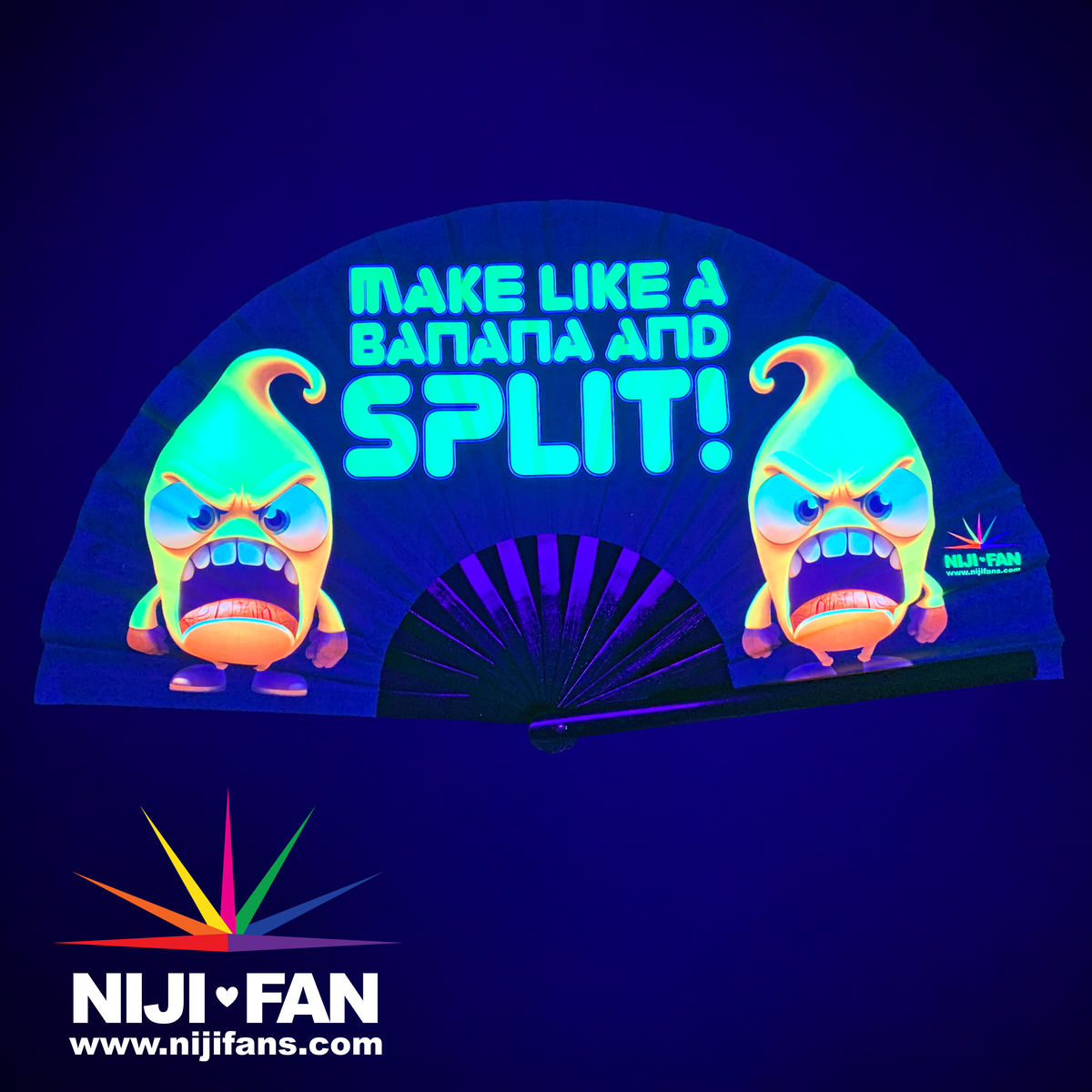 Banana Clack Fan *Blacklight Reactive* – Niji Fans