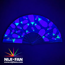 Load image into Gallery viewer, Eggplant Clack Fan *Blacklight Reactive*