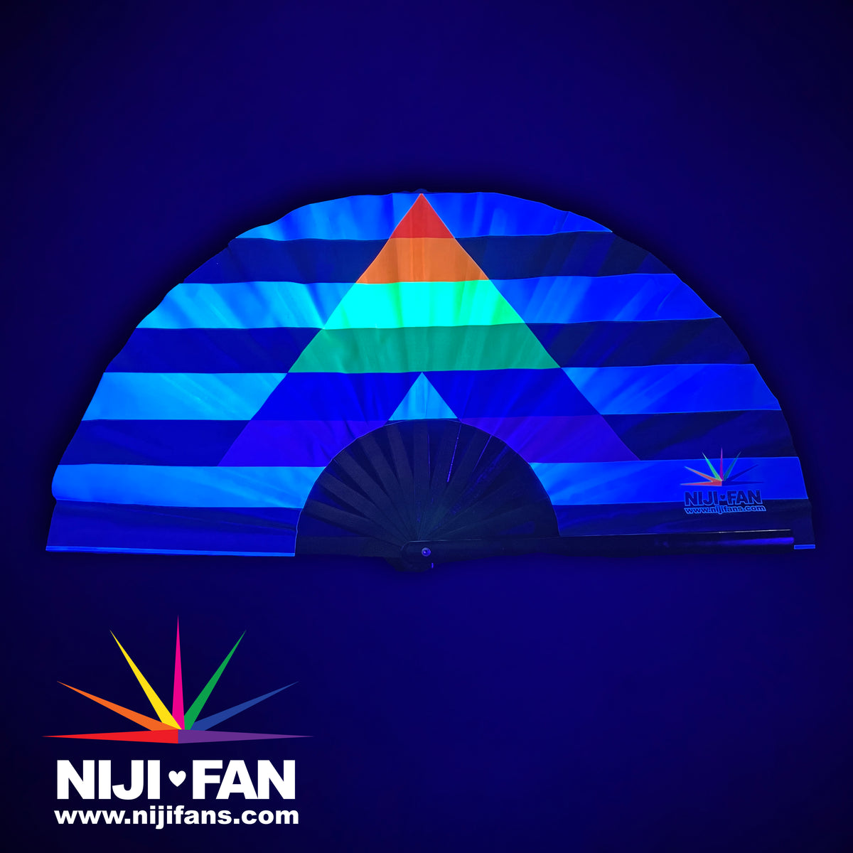Ally Flag Clack Fan *Blacklight Reactive* – Niji Fans