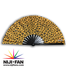 Load image into Gallery viewer, Leopard Print Clack Fan *Blacklight Reactive*