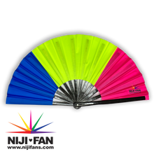 Load image into Gallery viewer, Pansexual Flag Clack Fan *Black Light Reactive*