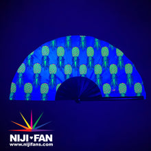 Load image into Gallery viewer, Pineapple Clack Fan *Black Light Reactive*