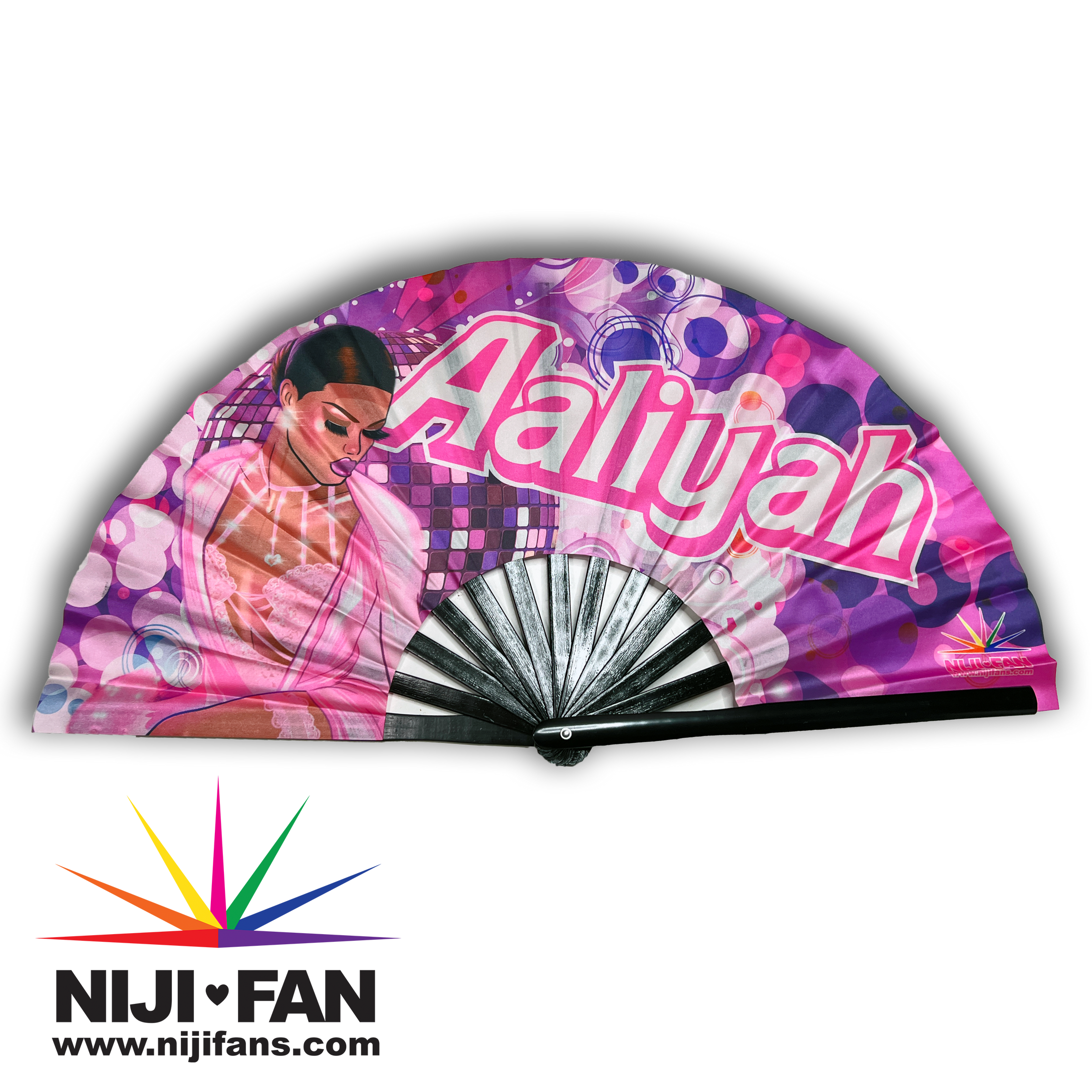 Aaliyah Disco Clack Fan *Black Light Reactive*