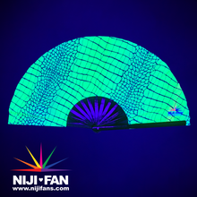 Load image into Gallery viewer, Reptile Clack Fan *Blacklight Reactive*