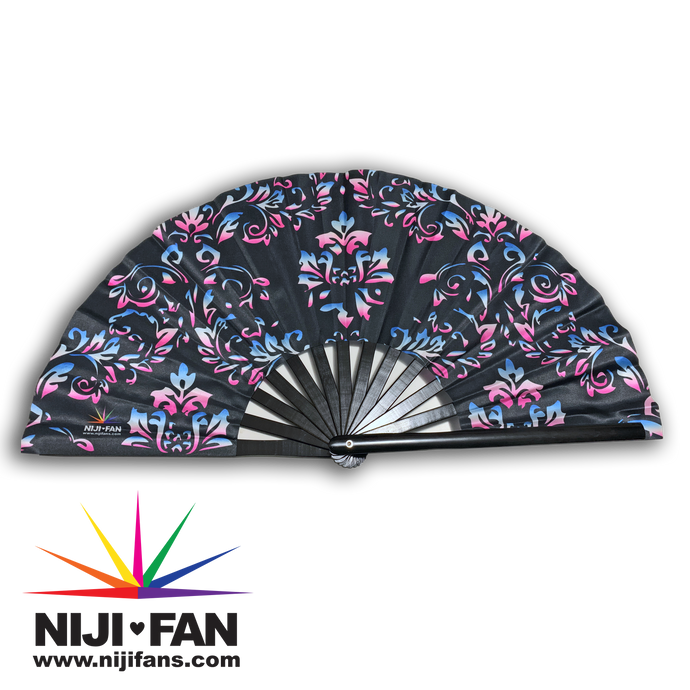 Damask Trans Print Clack Fan *Blacklight Reactive*