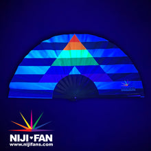 Load image into Gallery viewer, Ally Flag Clack Fan *Blacklight Reactive*