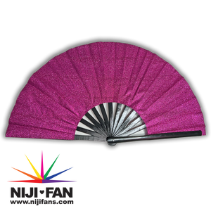 LIMITED EDITION VALENTINES DAY Pink Glitter Clack Fan