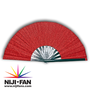 LIMITED EDITION HOLIDAY Red Glitter Clack Fan