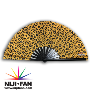Leopard Print Clack Fan *Blacklight Reactive*