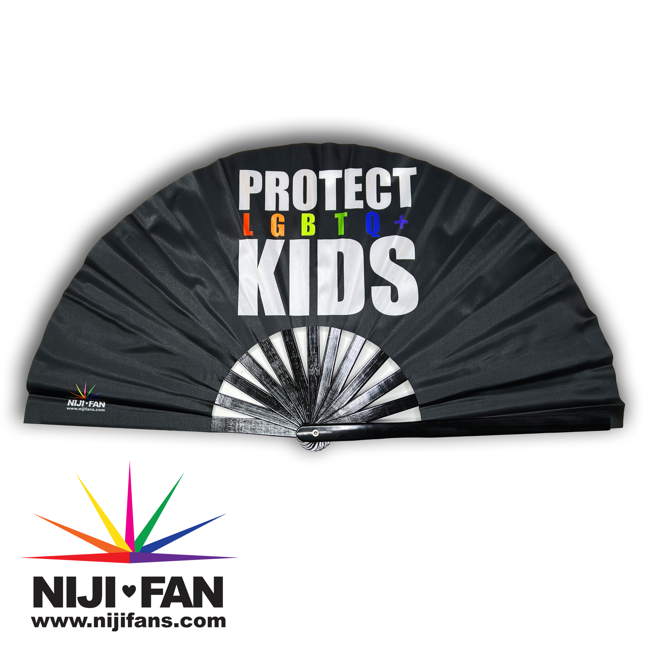 Protect LGBTQ+ Kids Clack Fan *Blacklight Reactive*