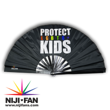 Load image into Gallery viewer, Protect LGBTQ+ Kids Clack Fan *Blacklight Reactive*