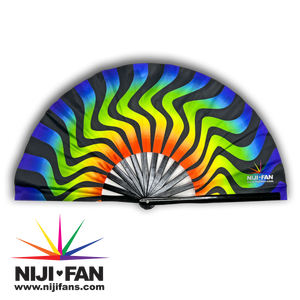 Rainbow Swirl Clack Fan *Blacklight Reactive*