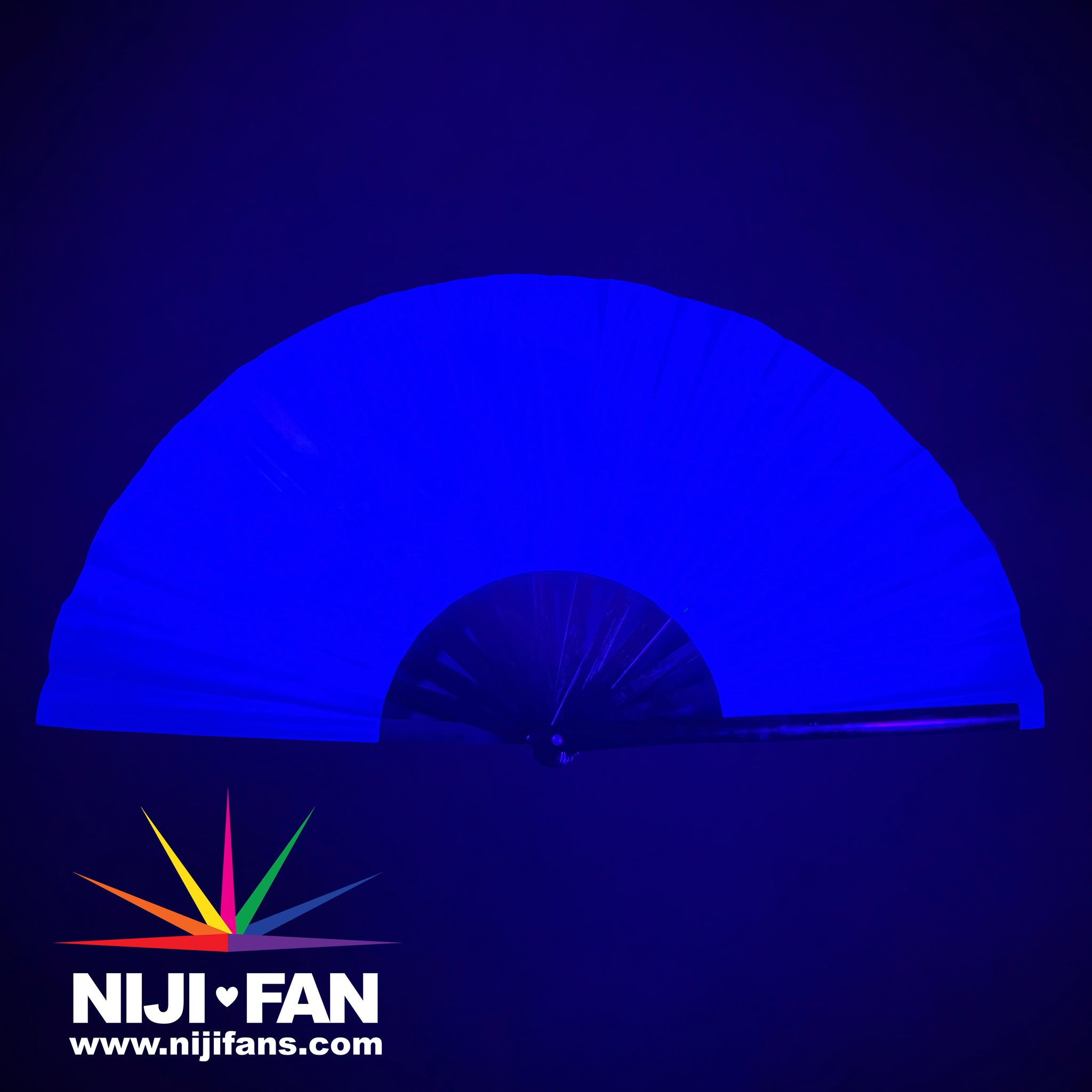 Blue Clack Fan *Black Light Reactive* – Niji Fans