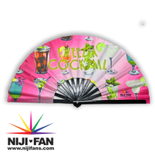 Load image into Gallery viewer, I Need A Cocktail Clack Fan *Black Light Reactive*