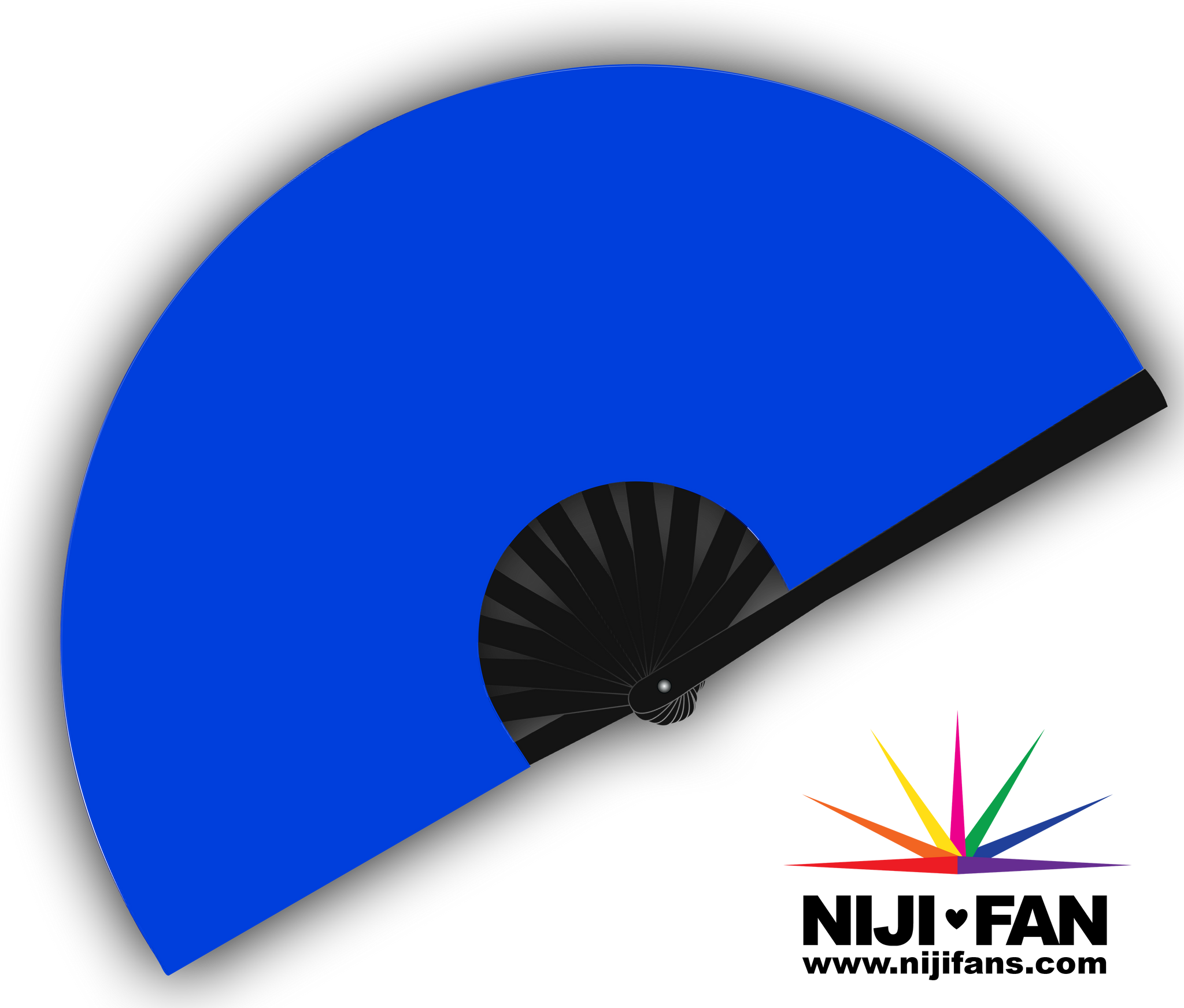 Blue Clack Fan *Black Light Reactive* – Niji Fans