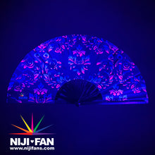 Load image into Gallery viewer, Damasque Clack Fan *Black Light Reactive*