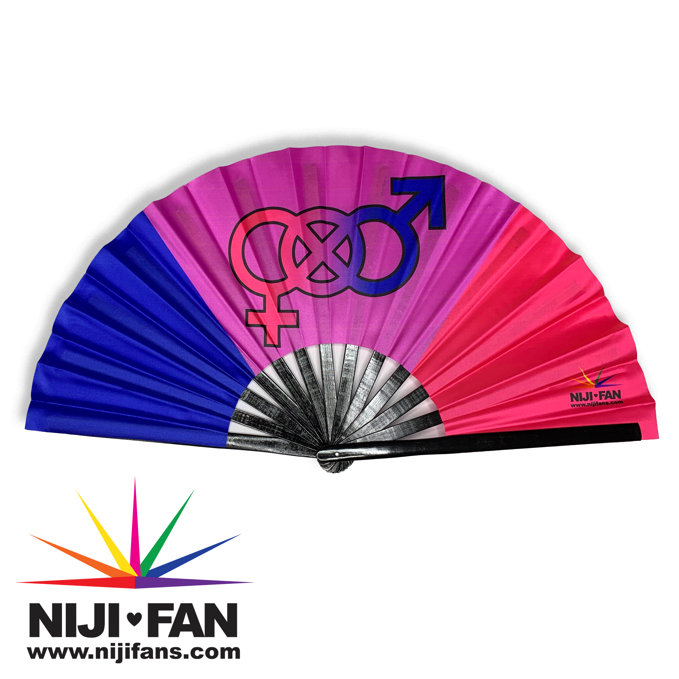 Bisexual Pride Icon Clack Fan *Black Light Reactive*