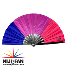 Load image into Gallery viewer, Bisexual Flag Clack Fan *Black Light Reactive*
