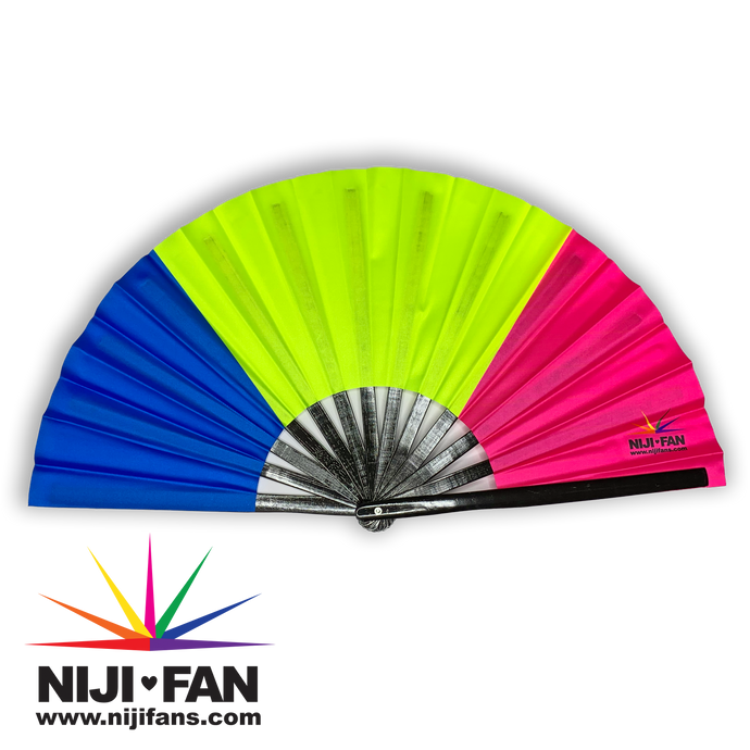 Pansexual Flag Clack Fan *Black Light Reactive*