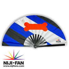 Load image into Gallery viewer, Pup Pride Flag Clack Fan *Blacklight Reactive*