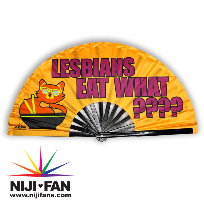 Lesbians Eat What?! Clack Fan *Blacklight Reactive*