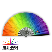 Load image into Gallery viewer, Gradient Pride Clack Fan *Black Light Reactive*