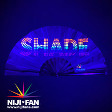 Load image into Gallery viewer, Shade Rainbow Clack Fan *Black Light Reactive*